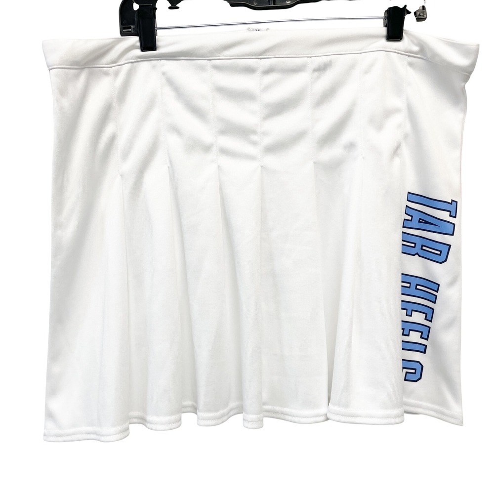 Rivalry Threads Women's White UNC Tar Heels Pleated Cheer Skirt Size XL